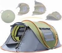 Camping Tent - 4-Person Easy Pop Up with 2 Doors