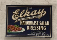 (5 COUNT)VINTAGE JAR LABEL-ELKAY/MAYONNAISE