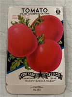 (5 COUNT)VINTAGE SEED PACKET-TOMATO/LONE STAR