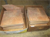 (25) 13"x13"ceramic tiles "terracotta"