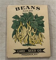(5 COUNT)VINTAGE SEED PACKET-BEANS/CARD SEED