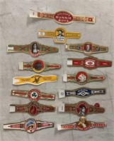 (14)VINTAGE CIGAR BANDS-“1890’s-1950’s”