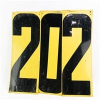 (7) Vintage Gas Station Price Number Metal Signs