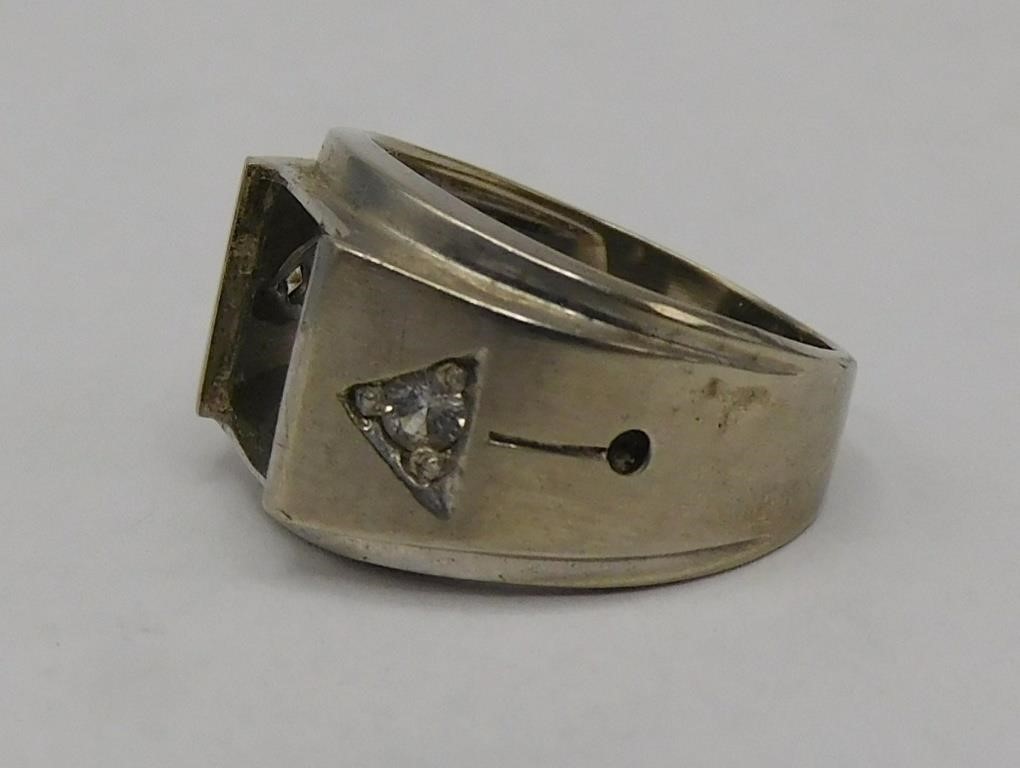 Men's 10k Gold Art Deco Ring Scrap 5.1g