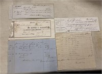 (5)VINTAGE HANDWRITTEN DOCUMENTS-CIVIL WAR YEARS