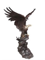 Bronze Eagle Perched Left 79 Inches Tall