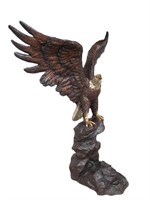 Bronze Eagle Perched Right 79 Inches Tall