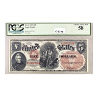 1878 $5 WOODCHOPPER LEGAL TENDER UNITED STATES