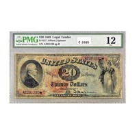 1869 $20 RAINBOW LEGAL TENDER UNITED STATES PM