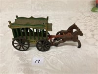 CAST IRON HORSE DRAWN WAGON