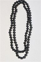 Elegant String of Hematite Beads * Knotted