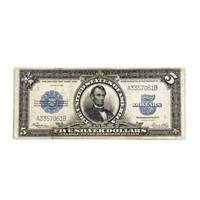 1923 $5 PORTHOLE SILVER CERTIFICATE VF