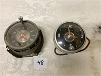 TWO CAR CLOCKS