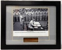 WWII USS Missouri Teak Decking A New Beginning COA