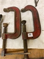 2 LARGE C CLAMPS