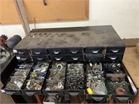 WASHERS, BOLTS 6 DRAWERS FULL