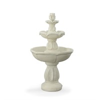 Faux Stone Three Tiered Garden Water Fountain