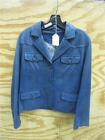 Blue leather jacket mint condition