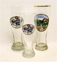 3 German Beer Glasses