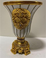 French White and Gold Table Vase