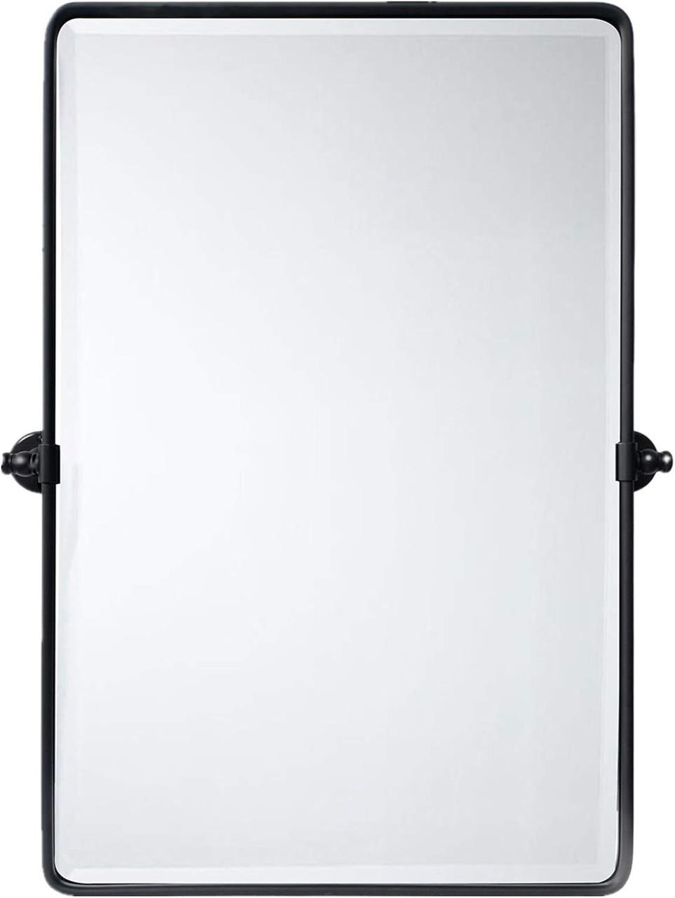 TEHOME Pivot Vanity Mirror  Black 27x35'