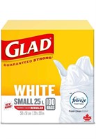 NEW (100 Bags) White Garbage Bags - Small 25L