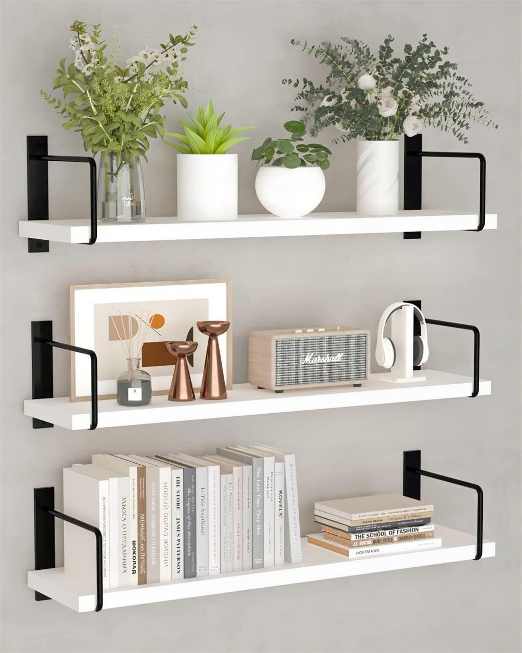 24 Floating Shelves Set of 3  White