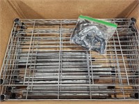 5 Shelf wire rack with 16 legs and hardware 21 x 1