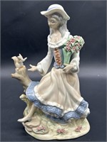 Vtg. Tengra Spanish Porcelain Figurine of a Lady