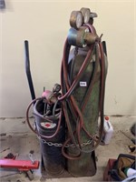 OXYGEN ACETYLENE TANK AND CART