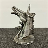 Pewter Unicorn Figure Incense Cone Holder?
