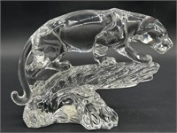 German Crystal Wildcat Figurine