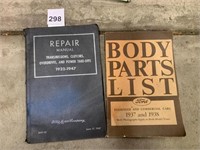 REPAIR MANUAL 1932-47 & BODY PARTS LIST FORD