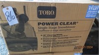 TORO Power Clear Snowblower-New in box-#38473