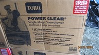 TORO Power Clear Snowblower-New in box-#38472