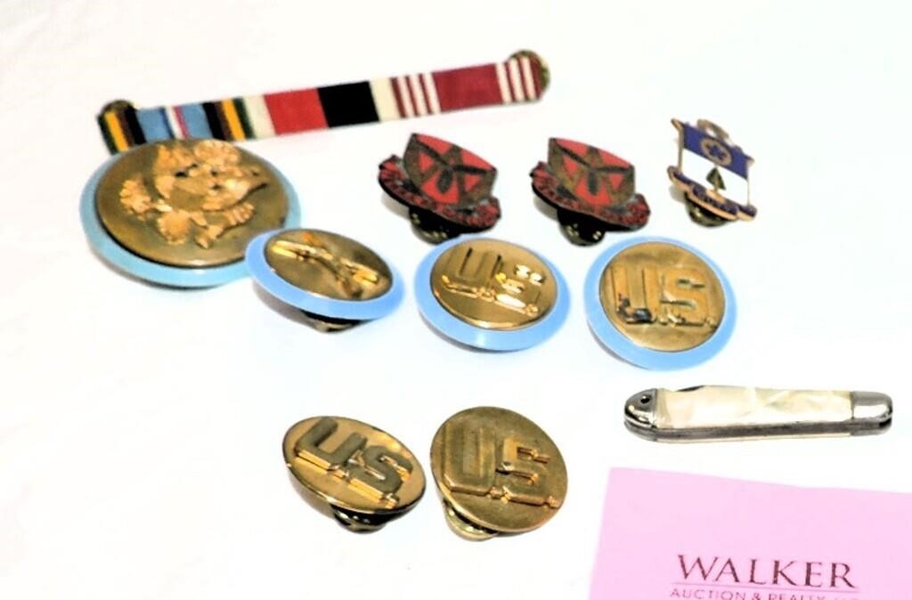 Vintage U.S. Military Pins and Other