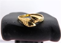 21K Yellow Gold Snake Head Ring