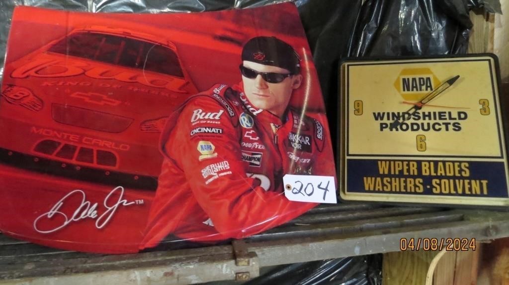 Napa Wall Clock & Nascar Dale Jr. Earnhardt Decora