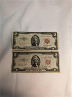 2 - `1953 Two Dollar Red Seals