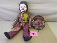 Vintage Emmett Kelly Ventriloquist Hobo Clown