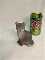 Fenton Sticker Sitting Cat Handpainted by Vicki D