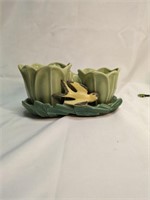 McCoy Pottery Planter w/ Swallow, Chip on Wing