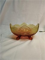 Vintage Jeannette Glass Amberina Bowl