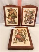 11" HUMMEL PLAQUES THREE PC.