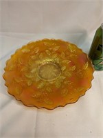 Fenton Carnival Glass Holly Plate 9 1/2"