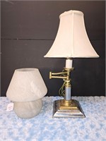 Glass Lamp & Metal Swing arm Desk lamps