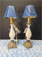 Vintage Leviton Boudoir Bedside Table Lamps
