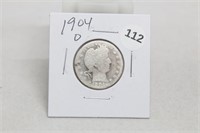 1904O Barber Quarter