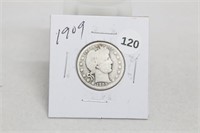 1909P Barber Quarter