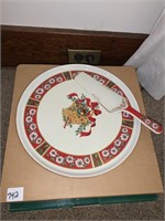 CAKE PLATE AND LIFTER IN ORIGINAL BOX CHARLESTON